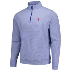 MLB Texas Rangers Peter Millar Perth Sugar Stripe Performance Quarter-Zip Top