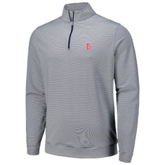 MLB St. Louis Cardinals Peter Millar Perth Sugar Stripe Performance Quarter-Zip Top