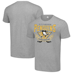 NHL Heather Gray Pittsburgh Penguins Starter Team Logo Graphic T-Shirt