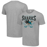 NHL Heather Gray San Jose Sharks Starter Team Logo Graphic T-Shirt