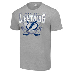 NHL Heather Gray Tampa Bay Lightning Starter Team Logo Graphic T-Shirt