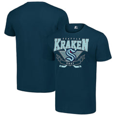 NHL Deep Sea Blue Seattle Kraken Starter Team Logo Graphic T-Shirt