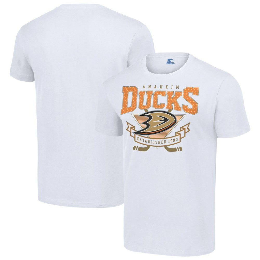 NHL White Anaheim Ducks Starter Team Logo Graphic T-Shirt