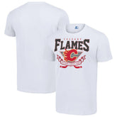 NHL White Calgary Flames Starter Team Logo Graphic T-Shirt