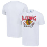 NHL White Chicago Blackhawks Starter Team Logo Graphic T-Shirt
