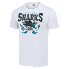 NHL White San Jose Sharks Starter Team Logo Graphic T-Shirt