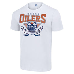 NHL White Edmonton Oilers Starter Team Logo Graphic T-Shirt