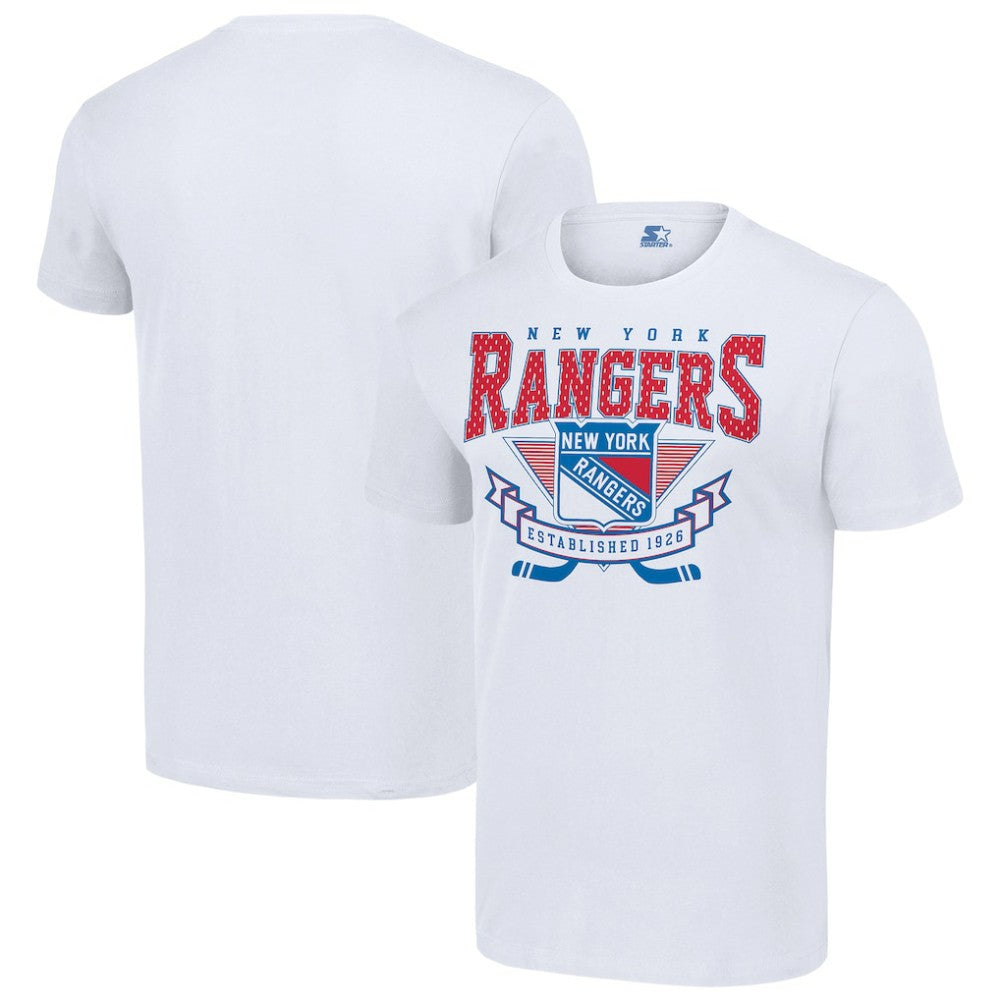 NHL White New York Rangers Starter Team Logo Graphic T-Shirt