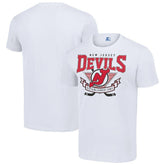 NHL White New Jersey Devils Starter Team Logo Graphic T-Shirt