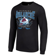 NHL Black Colorado Avalanche Starter Team Logo Graphic Long Sleeve T-Shirt