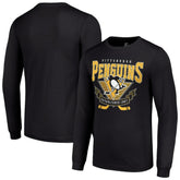 NHL Black Pittsburgh Penguins Starter Team Logo Graphic Long Sleeve T-Shirt