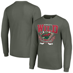 NHL Olive Minnesota Wild Starter Team Logo Graphic Long Sleeve T-Shirt