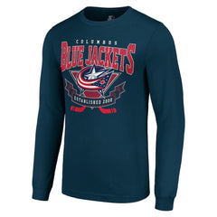 NHL Navy Columbus Blue Jackets Starter Team Logo Graphic Long Sleeve T-Shirt