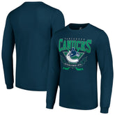 NHL Navy Vancouver Canucks Starter Team Logo Graphic Long Sleeve T-Shirt