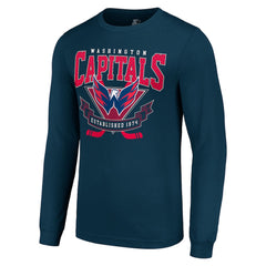 NHL Navy Washington Capitals Starter Team Logo Graphic Long Sleeve T-Shirt
