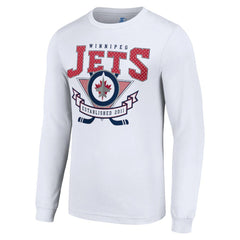 NHL White Winnipeg Jets Starter Team Logo Graphic Long Sleeve T-Shirt