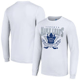 NHL White Toronto Maple Leafs Starter Team Logo Graphic Long Sleeve T-Shirt