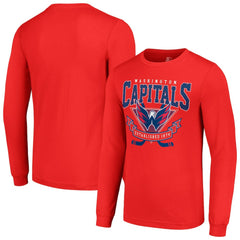 NHL Red Washington Capitals Starter Team Logo Graphic Long Sleeve T-Shirt