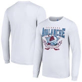 NHL White Colorado Avalanche Starter Team Logo Graphic Long Sleeve T-Shirt