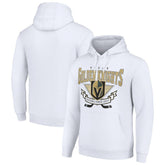 NHL White Vegas Golden Knights Starter Team Logo Graphic Fleece Tri-Blend Pullover Hoodie