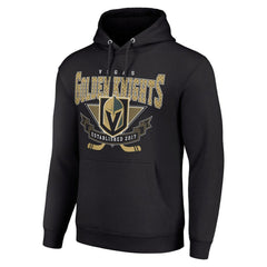 NHL Black Vegas Golden Knights Starter Team Logo Graphic Fleece Tri-Blend Pullover Hoodie