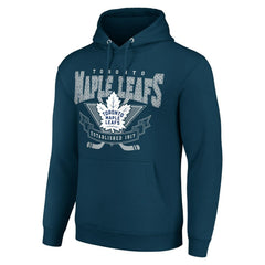 NHL Navy Toronto Maple Leafs Starter Team Logo Graphic Fleece Tri-Blend Pullover Hoodie