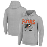 NHL Heather Gray Philadelphia Flyers Starter Team Logo Graphic Fleece Tri-Blend Pullover Hoodie