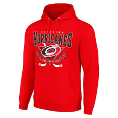 NHL Red Carolina Hurricanes Starter Team Logo Graphic Fleece Tri-Blend Pullover Hoodie