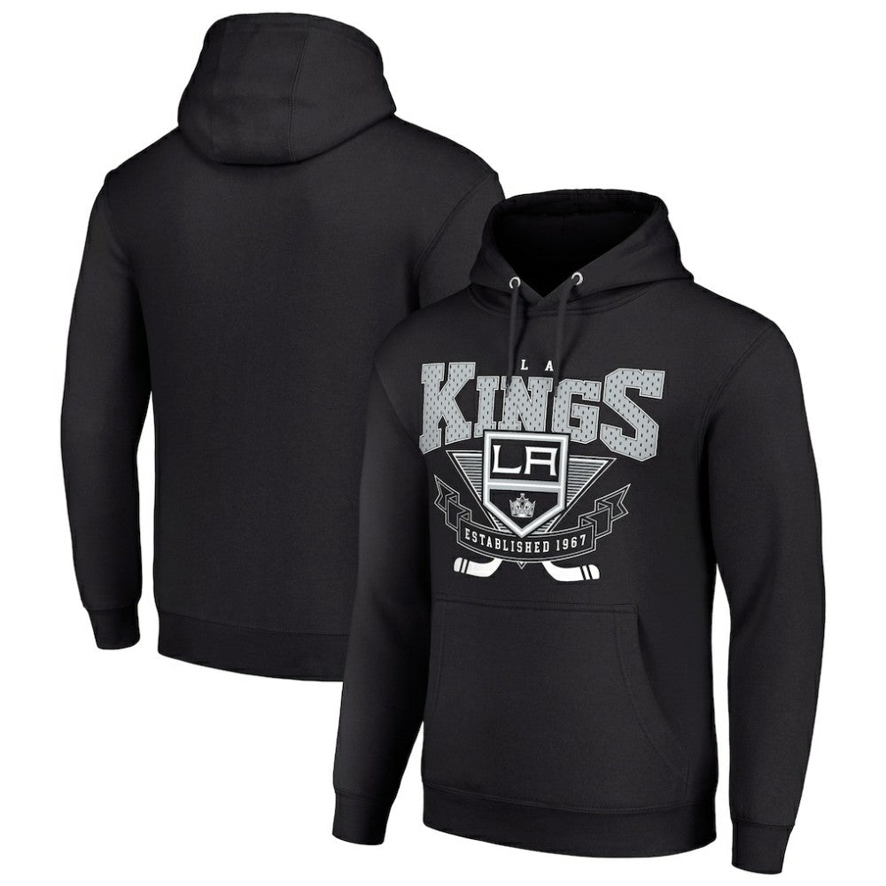 NHL Black Los Angeles Kings Starter Team Logo Graphic Fleece Tri-Blend Pullover Hoodie