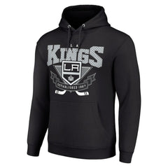 NHL Black Los Angeles Kings Starter Team Logo Graphic Fleece Tri-Blend Pullover Hoodie