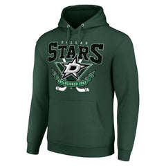 NHL Olive Dallas Stars Starter Team Logo Graphic Fleece Tri-Blend Pullover Hoodie