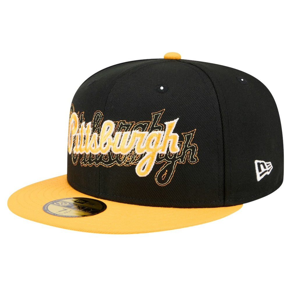 MLB Pittsburgh Pirates New Era Shadow Stitch 59FIFTY Fitted Hat