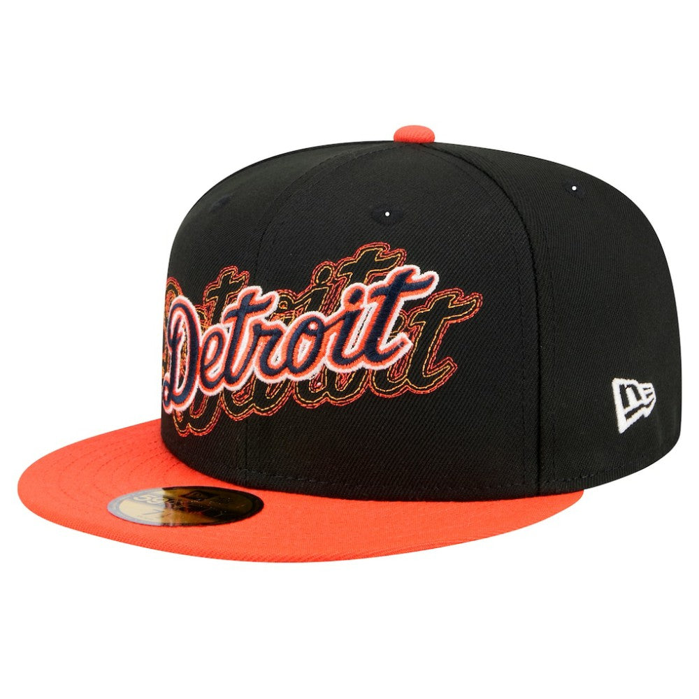 MLB Detroit Tigers New Era Shadow Stitch 59FIFTY Fitted Hat