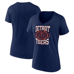 MLB Detroit Tigers Women's Motor City Baseball V-Neck T-Shirt
