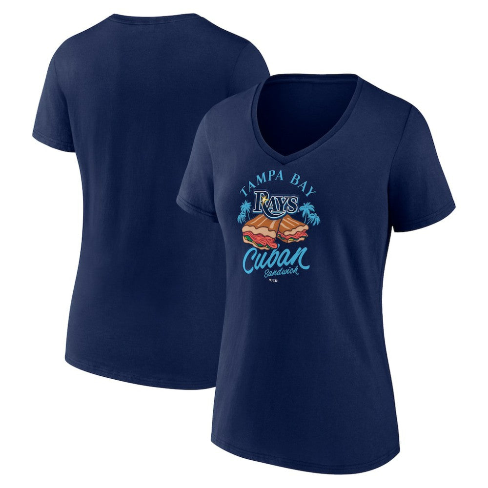 MLB Tampa Bay Rays Women's Cuban Sandwich V-Neck T-Shirt