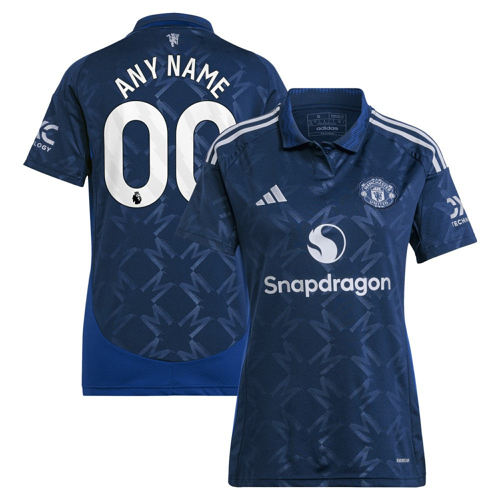 Manchester United Women's 2024/25 Away Replica Custom Jersey - Adidas Navy