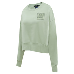 Pro Standard Women's Oversized Cropped Neutral Pullover Sweatshirt - New York Giants