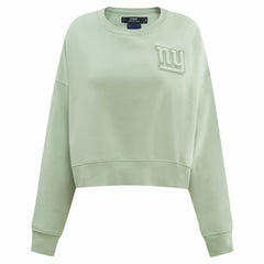 Pro Standard Women's Oversized Cropped Neutral Pullover Sweatshirt - New York Giants