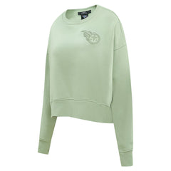 Pro Standard Women's Oversized Cropped Neutral Pullover Sweatshirt - Tennessee Titans