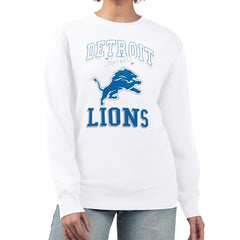 G-III 4Her by Carl Banks Women's Team Logo Graphic Tri-Blend Pullover Sweatshirt - Detroit Lions