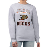 NHL Heather Gray Anaheim Ducks G-III 4Her by Carl Banks Women's Team Logo Tri-Blend Fleece Pullover Sweatshirt