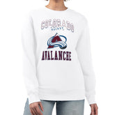 NHL White Colorado Avalanche G-III 4Her by Carl Banks Women's Team Logo Tri-Blend Fleece Pullover Sweatshirt