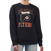 NHL Black Philadelphia Flyers G-III 4Her by Carl Banks Women's Team Logo Tri-Blend Fleece Pullover Sweatshirt