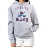 NHL Heather Gray Colorado Avalanche G-III 4Her by Carl Banks Women's Team Logo Tri-Blend Fleece Pullover Hoodie