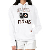 NHL White Philadelphia Flyers G-III 4Her by Carl Banks Women's Team Logo Tri-Blend Fleece Pullover Hoodie