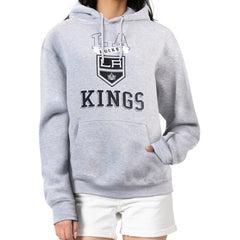 NHL Heather Gray Los Angeles Kings G-III 4Her by Carl Banks Women's Team Logo Tri-Blend Fleece Pullover Hoodie