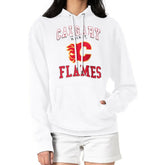 NHL White Calgary Flames G-III 4Her by Carl Banks Women's Team Logo Tri-Blend Fleece Pullover Hoodie