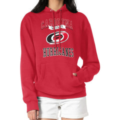 NHL Red Carolina Hurricanes G-III 4Her by Carl Banks Women's Team Logo Tri-Blend Fleece Pullover Hoodie