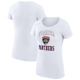 NHL White Florida Panthers G-III 4Her by Carl Banks Women's Super-Slim Fit Lightweight Team Logo Graphic T-Shirt