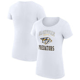NHL White Nashville Predators G-III 4Her by Carl Banks Women's Super-Slim Fit Lightweight Team Logo Graphic T-Shirt